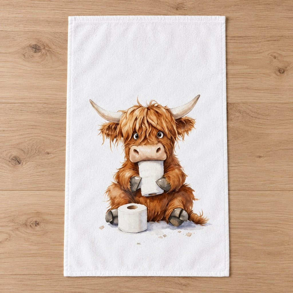 Bathroom Highland Cow Towel – Choose Your Design