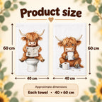 Bathroom Highland Cow Towel – Choose Your Design