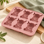 Highland Cow Ice Cube Tray – Blue or Pink