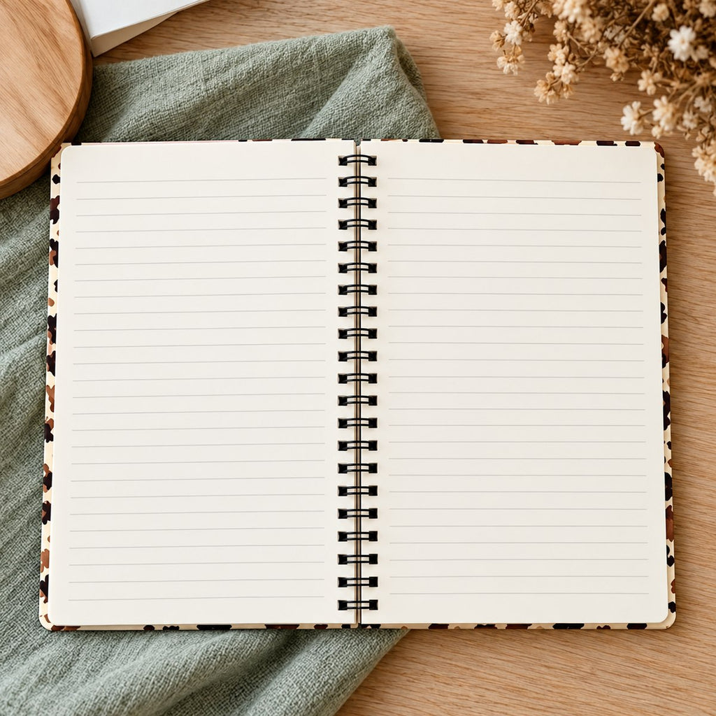 Just a Girl Highland Cow Lined Notebook