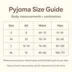 Highland Cow Camisole & Shorts Pyjamas – Choose Your Design. body waist hip size guide.