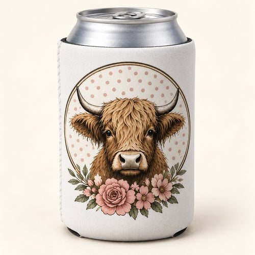 Pink Floral Cow