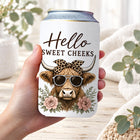Highland cow mixed stubbie cooler styled with a drink for everyday use. Can and accessories not included.